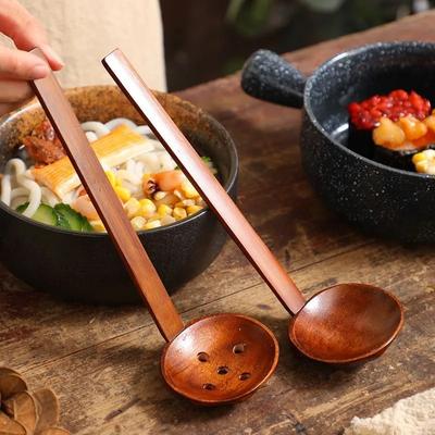 Japon Ahşap Kaşık Seti Ramen Kaşığı Çorba Ahşap Sofra Takımı Mutfak Pişirme Aksesuarları Kore Mutfağı