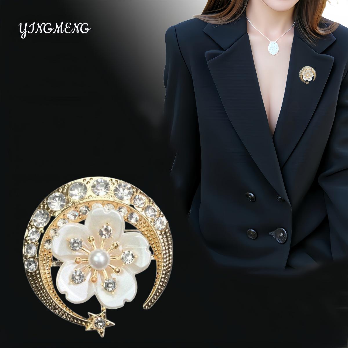 Винтажная хрустальная бриллиантовая брошь - Премиальная противосъемная булавка из сплава для одежды