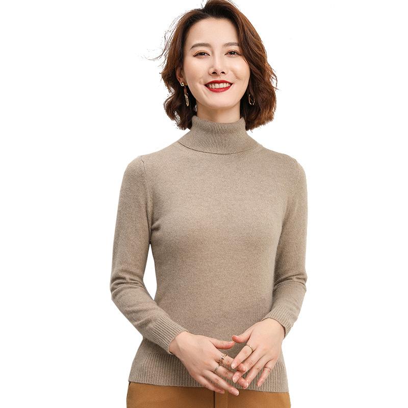 High-collar Women's Knitwear Long-sleeved Short Section Hedging Loose Big Yards Sweater Fall and Winter Fashion Wild Cardigan Bottoming Shirt