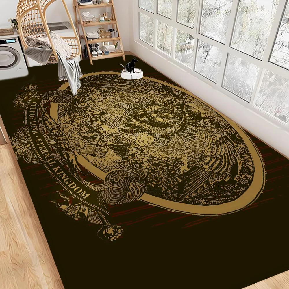 Satanic Baphomet Floor Mat INS Style Soft Bedroom Floor House Laundry Room Mat Anti-skid Household Carpets
