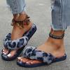 2023 Women's European & American Style Herringbone Fur Flat Slippers