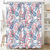 Decorative Waterproof Bathroom Shower Curtain with Floral Pattern for Home Decoration Pink Blue Colors Available Perfect Gift I