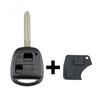 2 Buttons Toy43 Blade Car Remote Key Shell Fit For Toyota With Rubber Button Pad, Serviceable Car Key Housing