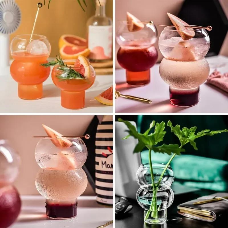 Yogurt Cup Heat-Resistantn Cocktail Glass Coffee Mug Transparent Glass Cup Whiskey Wine Home Cafe Drinkware