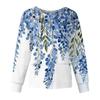 Women's Floral Printed Casual Long Sleeve Cardigan Top Single Breasted Protective Clothing