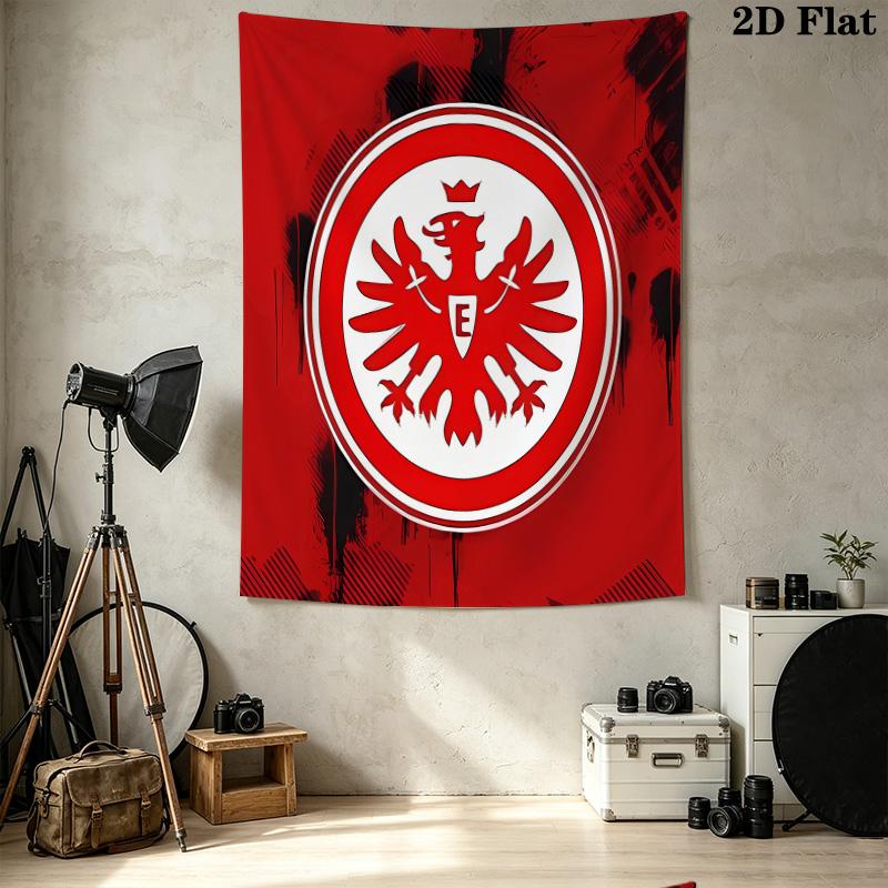 Frankfurt Fußball Wandteppich Ästhetischer Wandbehang Bedruckter Stoffdecke Dekorative Wandteppiche Für Schlafzimmer Wohnzimmer Heimdekoration