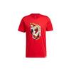 T Shirts Men's Red Crew Neck Moderate Straight Fit GN9000