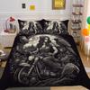 3D Beauty Skull Printing Bedspreads Twin Size Polyester Home Bedding Set Boy High Quality Home Duvet Cover Set