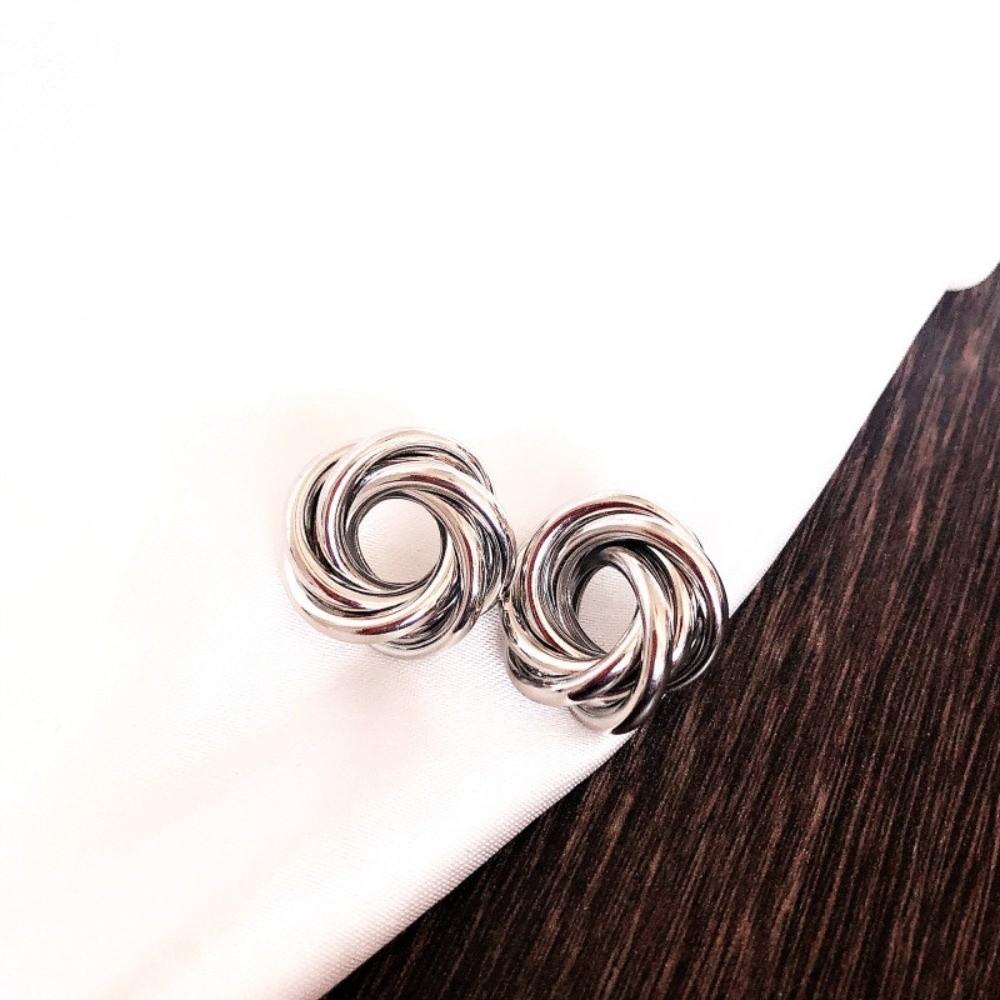 Light Luxury Irregular Earrings Temperament Ladies Ear Studs Geometric Circle Earrings  Women