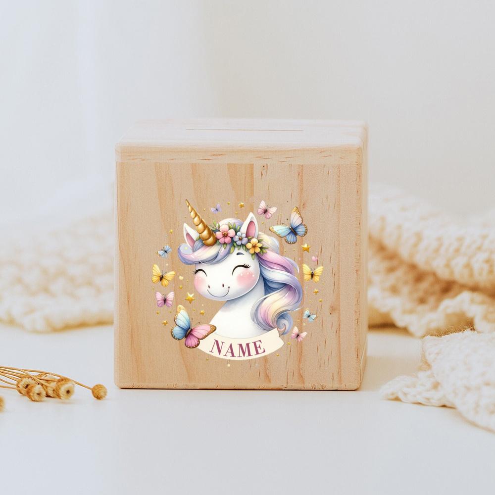 Personalized Money Box Custom Name Wooden Money Boxes Cute Child Coin Bank  Coin Collection Case Birthday Holiday Gifts for Kids