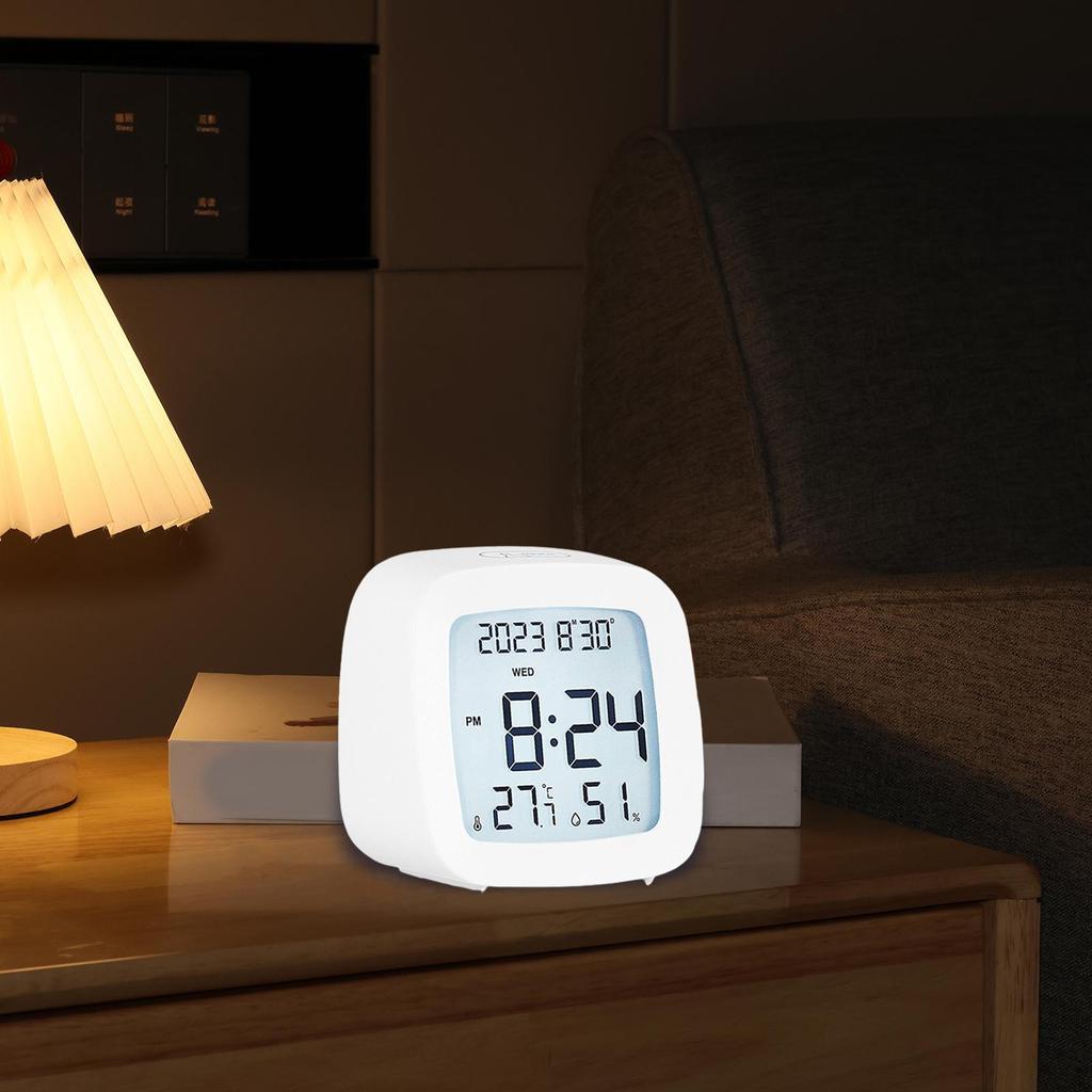 Compact Digital Alarm Clock with 12/24H 3x8x3 Inch for Bedroom, Home, Office, Travel