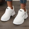 New Style White Sneakers for Autumn And Winter 2025, Breathable, with Hidden Height Increase, Versatile, High Thick Sole, Suitable for Students