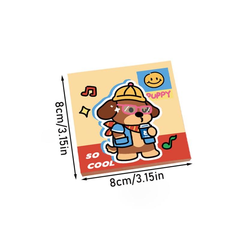 20Pcs Cartoon Dachshund Puppy Sticky Notes Students Can Tear Message Memo Notes Cartoon High-Looking Stationery Student Gift
