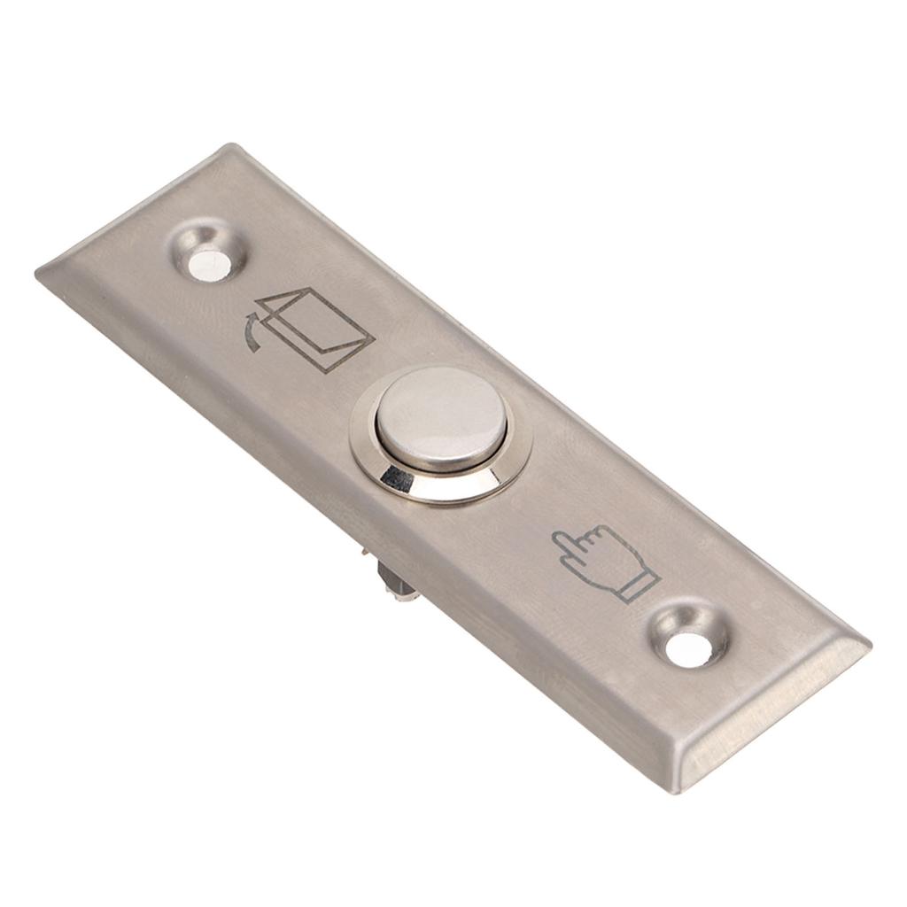 Door Access Control Switch Exit Press Button Stainless Steel Brushed Automatic Reset for Indoor