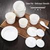 Pure White Ceramic Stew Pot with Lid: Versatile Double Boiler for Soup, Eggs, Bird's Nest, and Tonics