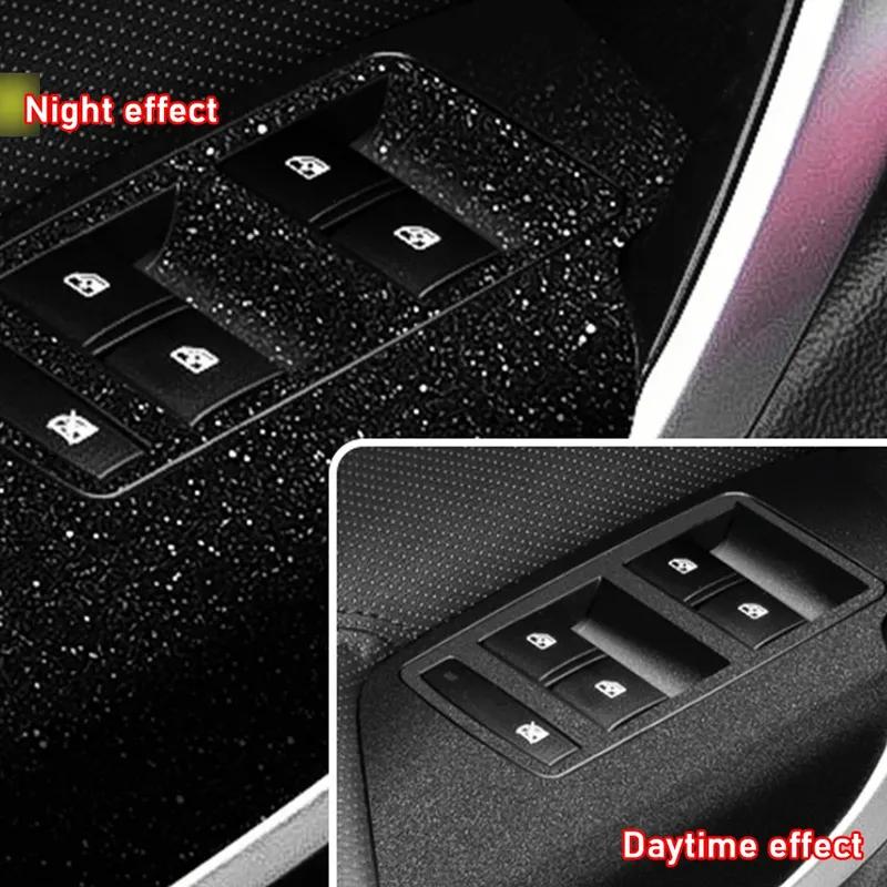 Car Styling Black Carbon Decal Car Window Lift Button Switch Panel Cover Trim Sticker 4 Pcs/Set For Buick Regal Opel Ignia