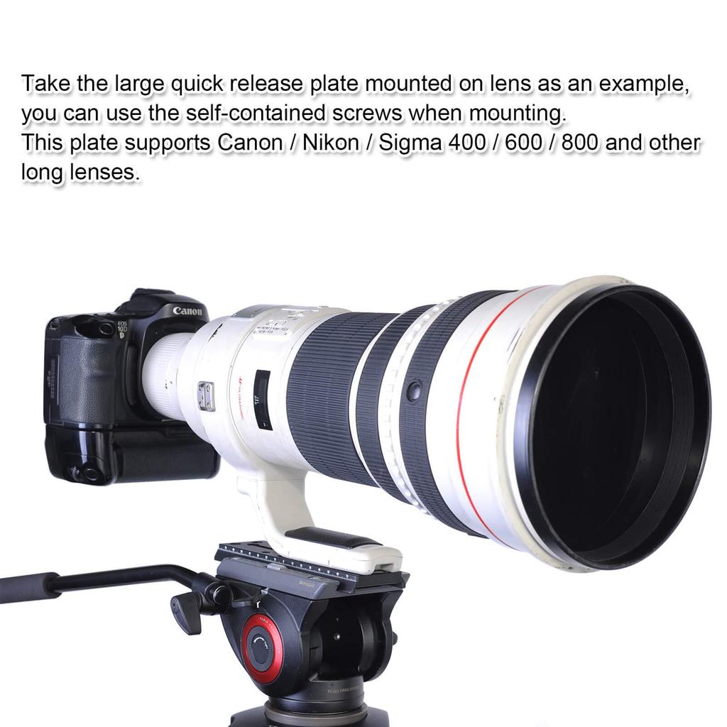 iShoot Camera Quick Release Plate Combo QR Mount Base for Tripod and Video Fluid Manfrotto 500 700 Sachtler FSB XL series Heads series, series,