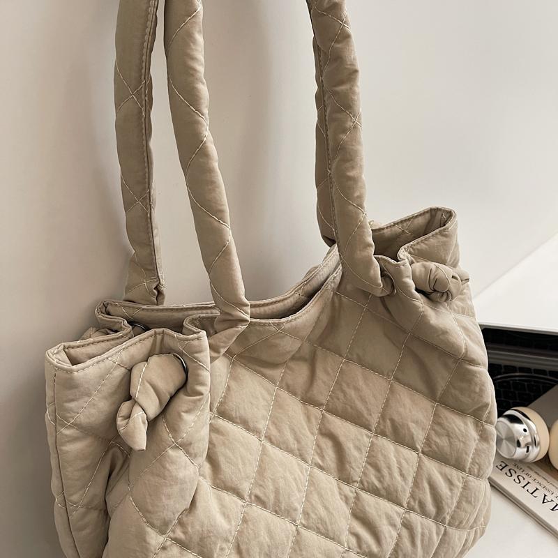 Diamond Embroidery Shoulder Bag Lightweight Commuter Large Capacity Tote Bag