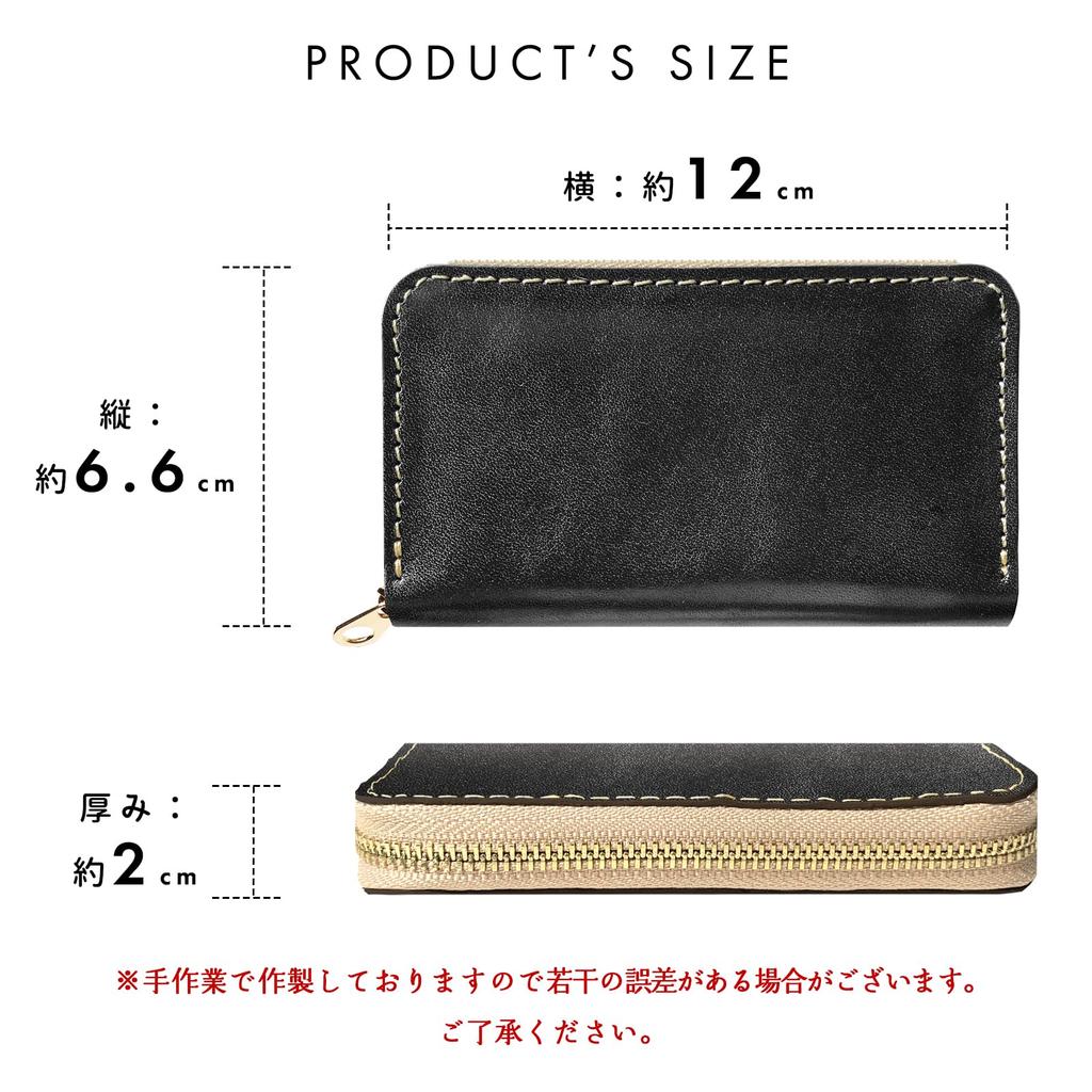 Tochigi Leather Coin Genuine Coin Slim Small and for Men and Black Case, Leather, Purse, Wallet, Compact, Women, [NB],