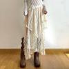 Sommer Spitze Asymmetrische Rock Fairycore Urlaub Frauen Y2K Kleidung Hohe Taille Mode Niedlich Midi Röcke Vintage Ästhetischen Dame Neue