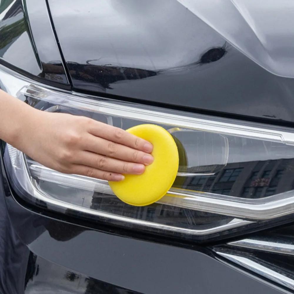 Round Car Waxing Polish Wax Foam Sponge High Density Applicator Pads Cleaning Sponge Auto Detail Washing Car Cleaning Tool