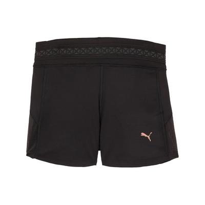 Engineered Mesh Shorts Pamela Series Solid Color High Waist Sports Shorts Women Shorts Black 525147-01