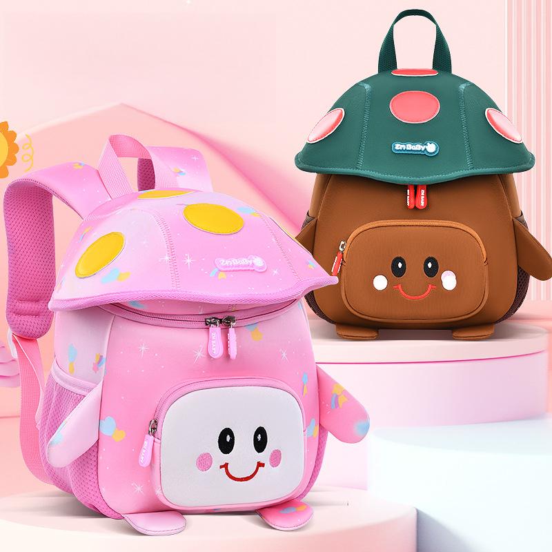 New Kindergarten Backpack for Boys Cute Mushroom Bag Diving Material Children's Backpack for Girls Mini Small Backpack