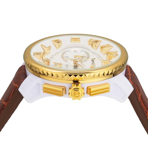 Tendence Gulliver Round Chronograph Watch TY046019-BRLE-AM Men's Brown [Parallel Import]