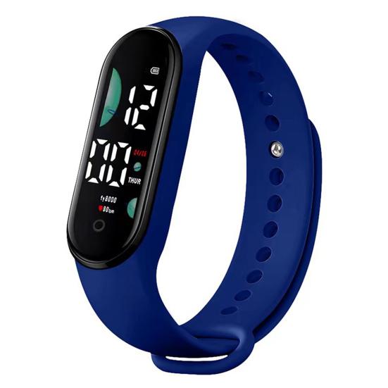 M9 Electronic Watch LED Touch Control Waterproof Casual Multifunctional Week Time Display Lightweight Men Women Unisex Sports Bracelet for Kids