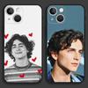 T-Timothee C-Chalamet Phone Case For iPhone15,14,13,12,11,Pro,Max,Plus,Mini,X,XS,XR,8,7,6,S,Plus,SE Soft Black Case
