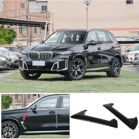 Side Fender Vent Decoration Trim Compatible with BMW X5 G05 2023 2024 Spoiler Body Decoration Cover, Air Flow Intake Hole Grille Exterior Accessories