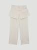 CHOIAE Trimming Layered Skirt Wrap Pants - Ivory