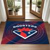Sydney Roosters Design Crystal Velvet Rug Soft Decorative Mat for Bedroom Entrance