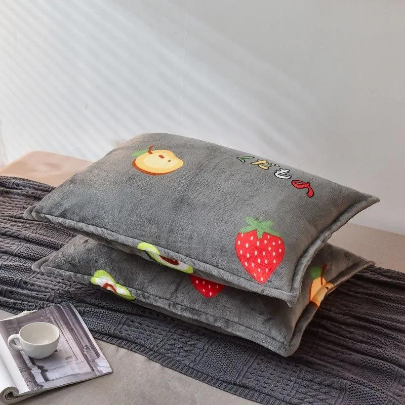 

Пара наволочек из кораллового бархата размером 48 см x 74 см, утолщенная наволочка из французского бархата, зимняя наволочка для спальни