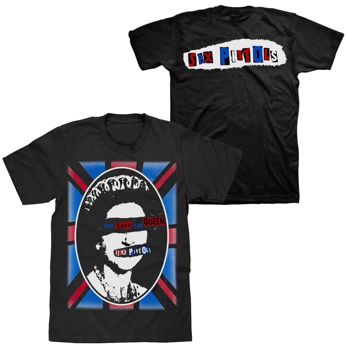The new summer release of Sex Pistols punk rock European and American cotton loose mens shortsleeved Tshirts 2XL