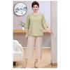 Summer Dress with Three-quarter Sleeves Plus Fat for Middle-aged and Elderly People New Chinese Style National Style Embroidery