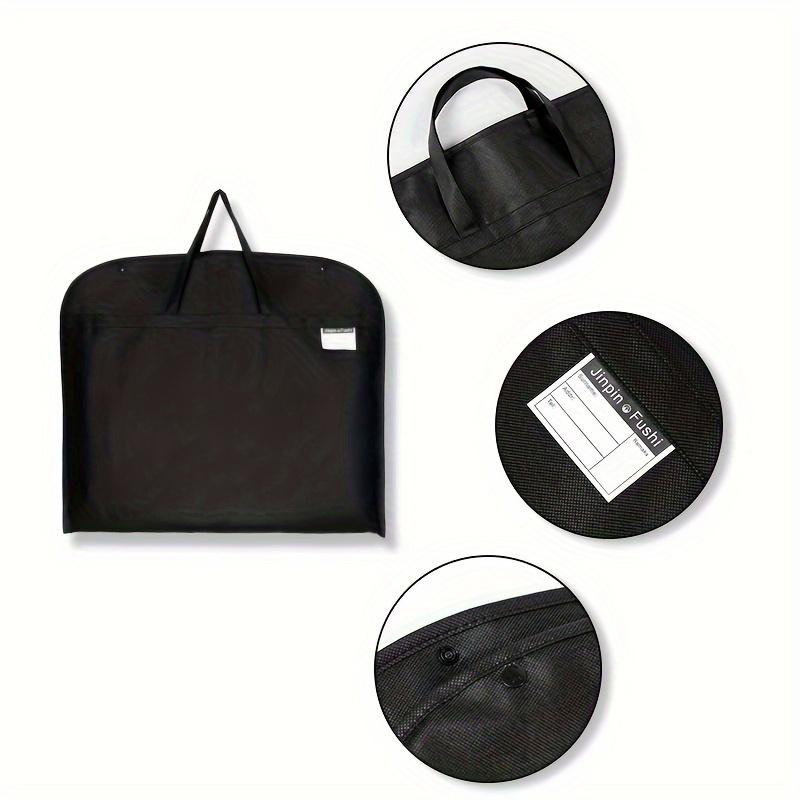 Cost-Effective Foldable Black Suit Cover, with Handles for Easy Carry, Dust-Proof Protector Perfect for Travel Storage