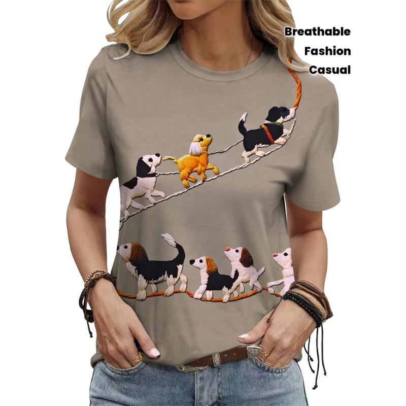 

Fashionable creative casual abstract painting breathable round neck short-sleeved T-shirt S