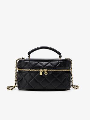 Ladies' Crossbody Bag Mini Quilted Chain Small Bag High-quality PU Women's Handbag Small Square Box Elegant Designer Shoulderbag