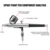 25psi 10L/min Mini Precision Dual-Action Airbrush Spray Guns And Air Compressor Suit Black / White