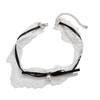 Sweet Bow White Lace Double Neck Chain Choker Simple Ribbon Knotted Collar Women