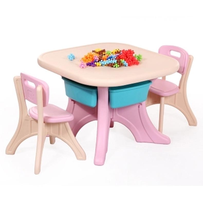 Children's Multifunctional Study Desk and Chair Set with Storage