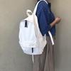 Backpack Women's Versatile Japanese Simple Travel Backpack 2025 Unprinted Canvas Ins High School Student School Bag Men's Tide