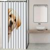 Tenda da Doccia Faccia di Cane Ritratto di Labrador Stampa Decorazione Bagno Tende Impermeabili Amante degli Animali Domestici Stile Casa