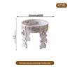 American Retro Round Side Table: Solid Wood Carved Coffee Table for Hotel or Homestay Décor