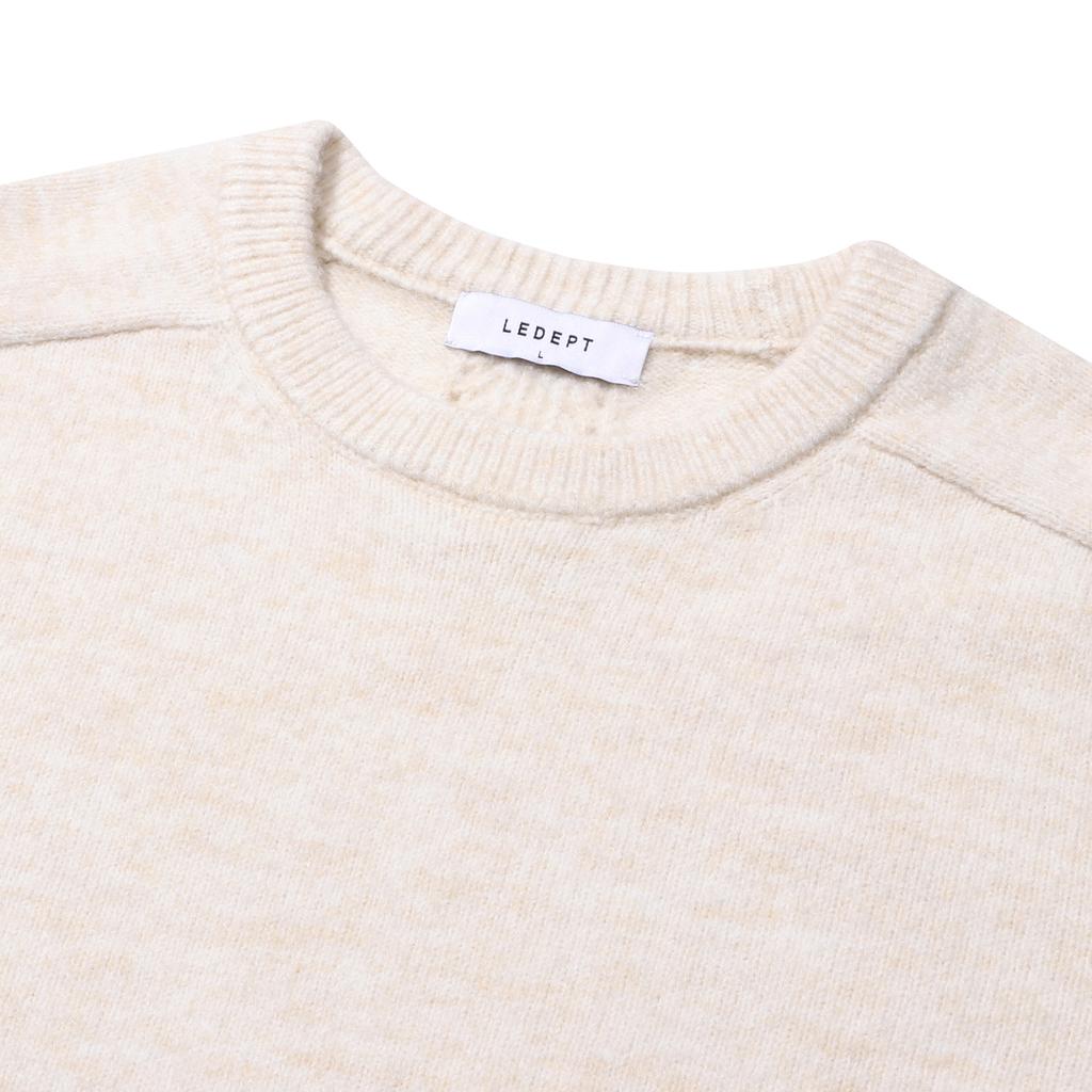 LEDEPT Washable Raglan Round Pullover [Beige]