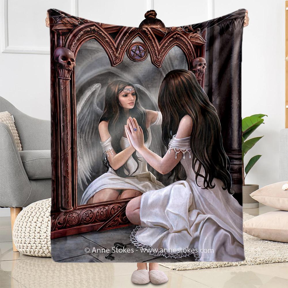Gothic Style Blanket Soft & Cozy Great for Bed Chair Livingroom Four Seasons Universal Playful Design Suitable for Gifting Relatives and Friends