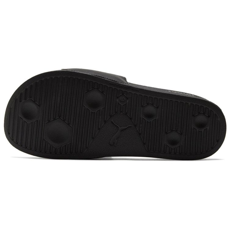 Puma Leadcat Sports Rubber Sole Slide Sandals Unisex Footwear Black White 382501-02