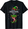 Family Matching Men Women I'm The Positive Elf Christmas T-Shirt