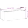 TV Cabinet Gray Sonoma 80 x 34 x 30 cm Particleboard